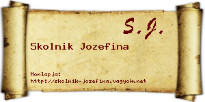 Skolnik Jozefina névjegykártya